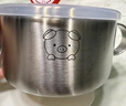 onlycook316L不锈钢儿童辅食碗带盖 食品级吸盘碗婴儿宝宝餐具-小猪350ml 实拍图