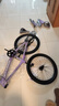 儿童自行车6-10-15岁中大童男女孩脚踏车学生单速变速山地车 【单速】优雅紫+骑行大礼包 22寸【适合身高140-155cm】 实拍图