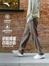 安踏（ANTA）男裤休闲运动裤卫裤男秋冬季加绒加厚保暖跑步休闲裤男士长裤子 【加绒字母logo款-平口】青铜色7304N-2 L /175 实拍图
