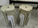 华恺之星凳子家用塑料凳加厚圆凳高凳板凳餐椅餐凳可叠放凳YK081驼2白2 实拍图
