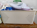 【百万爆款】奶油风收纳箱特大号带盖杂物整理衣物化妆品玩具储物 专享-高款特大号洞洞筐 35*25*14cm 实拍图