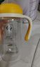 好孩子（gb）婴儿防胀气防呛奶玻璃奶瓶新生儿奶瓶吸管重力球学饮杯260ML-浅黄 实拍图