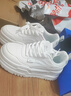 回力小白鞋女轻盈舒适软底板鞋女学生休闲百搭运动增高鞋女 白色 37 实拍图