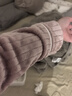 红豆居家 睡衣女秋冬长袖法兰绒睡袍女加绒家居服经典可外穿浴袍 JBJ722 韵灰粉 165/88A  实拍图
