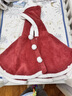 OAK FAMILY新品宝宝圣诞披风防风保暖云朵绒斗篷新年外出挡风红色连帽披肩 红色 80 cm 实拍图