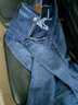 罗蒙（ROMON）男士牛仔裤男秋冬商务休闲裤男弹力直筒男裤厚款深档直筒长裤高腰 深蓝色+浅蓝色【冬季款】 加绒 36 【腰围2尺9建议165-175斤】 实拍图