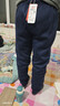 鸿星尔克儿童裤子男女童秋冬保暖加厚加绒裤针织长裤卫裤运动长裤暖暖裤 蓝黑色-加厚加绒 165 实拍图