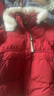 雪中飞秋冬新款女士时尚休闲简约狐狸毛领立领大口袋设计短款羽绒服 红色|1235 XL 170/92A 实拍图