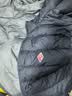 黑冰户外女短款活帽700+蓬加厚防风防泼耐磨保暖羽绒服F8955KH 灰蓝 XL 实拍图