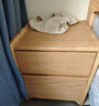 京东京造实木床头柜 天然橡胶木|大容量2抽 卧室收纳柜储物柜 CB02 实拍图
