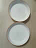 欧式高级陶瓷盘圆形加厚深盘复古简约餐具 纯白福线-8英寸饭盘2个装 实拍图