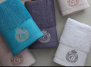 洁丽雅（Grace）尚雅生活纯棉绣花洗脸巾吸水加厚面巾毛巾礼盒两条装深蓝 实拍图