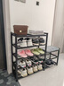 哈骆顿（HALODN）鞋架多层家用门口新款室内好看入户门换鞋凳一体门外楼道走廊鞋柜 【加厚碳钢】五层-100cm-组合款 送货上门 实拍图