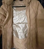 坦博尔轻薄羽绒服女短款宽松脱卸帽秋保暖女士外套TD236256 金桂米 165  实拍图