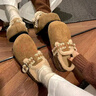 啄木鸟厚底内增高加绒全包勃肯鞋毛毛鞋女2025新款冬保暖低帮雪地靴棉鞋 卡其色 37 (235mm) 实拍图