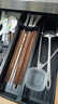 厨房抽屉分隔餐具收纳盒家用橱柜内置分格刀叉筷子置物架厨具收纳 【优选铝材】46*10cm餐具收纳盒 实拍图