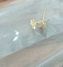 六福珠宝黄金耳钉栀子花足金耳饰圣诞礼物 计价 G01G0027DS 约0.94克 实拍图