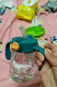 日康（rikang）水杯 儿童学饮杯吸管杯直饮杯带重力球240ml B1066-3 黄绿 实拍图