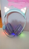 萌可儿无线蓝牙耳机儿童耳麦头戴式学生适用手机平板学习机手表耳返背诵跟读男女生送孩子新年生日礼物 紫色渐变（蓝牙+耳返+插卡功能） 实拍图