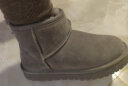 天美意靴子女商场同款厚底短靴休闲保暖女雪地靴CNA41DD3 灰色 38 实拍图
