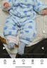 舒贝怡婴儿衣服新生儿连体衣夹棉保暖宝宝婴幼儿可爱哈衣周岁爬服蓝90 实拍图
