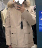 骆驼（CAMEL）户外极寒派克工装毛领情侣款羽绒服保暖加厚中长款外套 实拍图