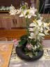 蝴蝶兰仿真花小盆栽假花插花套装客厅餐桌酒店桌面花艺装饰品摆件 黑瓷+白色花 实拍图