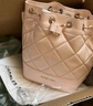 CHARLES&KEITH绗缝菱格链条水桶包双肩包包女包女友生日新年礼物CK2-10701506 Light Pink浅粉色 M 实拍图