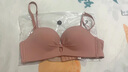 KJ文胸内衣女性感光面文胸小胸聚拢胸罩无痕文胸套装红色本命年内衣 101粉色（套装） 75B 34=（上薄下厚2.0） 实拍图
