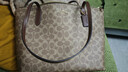 蔻驰（COACH）【品牌直供】女士大号单肩手提托特包棕黄拼棕色CBT20圣诞礼物 实拍图