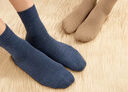 京东京造【美丽诺羊毛】新年礼物秋冬男士40%羊毛袜子男吸湿保暖袜 黑色 实拍图