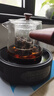 忆壶茶（YIHUTEA） 茶壶玻璃泡茶壶侧把过滤煮茶壶加厚耐热电陶炉烧水壶养生煮茶器 【红檀木把手】700ML壶+1300瓦黑色炉 实拍图