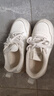 回力小白鞋女轻盈舒适软底板鞋女学生休闲百搭运动增高鞋女 白色 36 实拍图