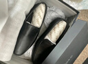 金利来（Goldlion）男鞋一脚蹬豆豆鞋舒适乐福鞋商务休闲皮鞋57101035001A-黑色-44码 实拍图