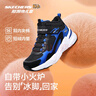 Skechers斯凯奇儿童秋冬休闲男女童二棉鞋轻质加绒保暖靴405222L/302583L 男童/黑色/宝蓝色/BKRY 36 实拍图