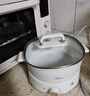 美的（Midea）电煮锅 电火锅 泡面锅 宿舍小火锅 蒸煮一体电蒸锅 多功能涮肉电煮锅火锅锅 3L 配带蒸笼 HGE2511 实拍图