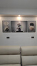 宜巢 沙发背景墙装饰画客厅沙发后面挂画现代三联画免打孔 时来运转 左右50*70中间100*70晶瓷/好打理 实拍图