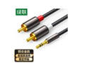 绿联3.5mm音频线一分二 3.5转双莲花头2RCA红白公对公连接线手机电脑电视音响音箱功放转接线1米 10749 实拍图