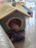 贝初众狗窝保暖中小型犬封闭式狗屋冬季猫窝可拆洗狗房子四季通用宠物床 浅绿房子窝【加厚保暖】 M-38*33*38cm（适合12斤内宠物） 可拆洗/柔软舒适大空间 实拍图