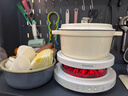 卡罗特珐琅锅铸铁锅家用送礼物炖盅煮锅砂锅汤锅煲汤锅 22cm栀花白 实拍图