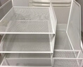 得力(deli)多功能金属网材组合式文件框 书立桌面收纳盒置物架带笔筒 三层文件盘 PB103白  实拍图