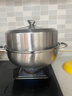 美厨（MAXCOOK）蒸锅汤锅火锅 304不锈钢单层34cm 大口径加厚复底汤蒸锅 MCZ7157 实拍图