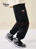 迪士尼（DISNEY）男童针织加绒长裤儿童中大童帅气运动裤子24冬DB431ME34黑100 实拍图