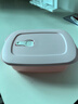 特百惠（Tupperware）长方饭盒1L可微波加热学生上班族午餐饭盒便携密封便当盒 柔蜜粉 实拍图