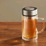 京东京造 茶杯 双层玻璃茶水分离泡茶咖啡杯子带把手大容量500ml 实拍图