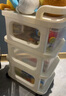 宅仕达落地置物架家用零食玩具收纳柜抽屉式移动多层储物架小推车SNC-28 三层可锁轮推车收纳柜-奶白色 实拍图