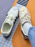 adidas「T头鞋」VL COURT复古休闲板鞋德训鞋男女阿迪达斯轻运动 汉玉白/黑色/树脂黄   35.5 实拍图