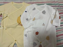 童泰婴儿连体衣新生儿衣服四季0-6月初生宝宝哈衣爬服纯棉内衣2件装 黄色鸭梨 （四季款） 52cm (建议0-2个月身高50-55cm) 实拍图