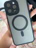 雅思恋 【强力磁吸充电】全包肤感磨砂黑适用iPhone17手机壳苹果手机保护壳MagSafe磁吸超薄渐变 黑色 【简约高级，镜头全包】 iPhone 15 Pro Max 实拍图