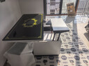 初暖升降茶几餐桌两用小户型简约实木可伸缩折叠多功能茶几电视柜 茶几+三抽电视柜-默认发黑色 升级实木板（90%客户购买） 实拍图